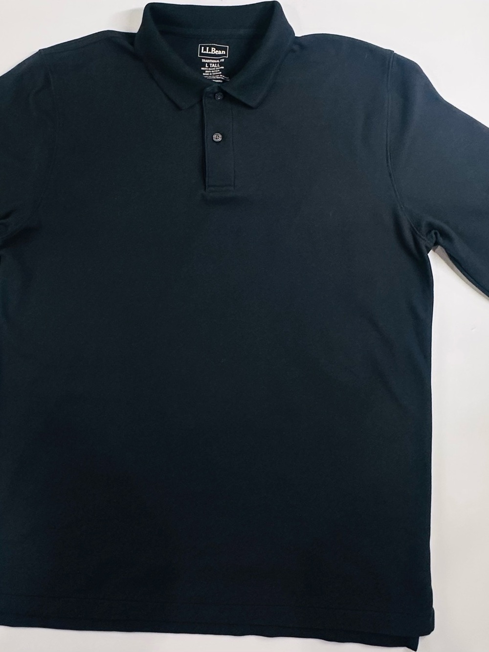 L.L. Bean Long Sleeve Pique Polo Shirt size Large Tall